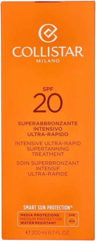 Collistar zonnebranddoos SPF 20, oranje verpakking.