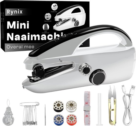 Foto: Mini naaimachine handnaaimachine ideaal voor reizen snelle reparaties draadloos sewing machine compact met accessoires