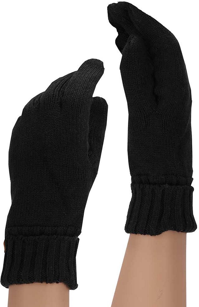 Morethansocks Handschoenen heren t/m XL Gebreide handschoenen Handschoenen winter Zwart
