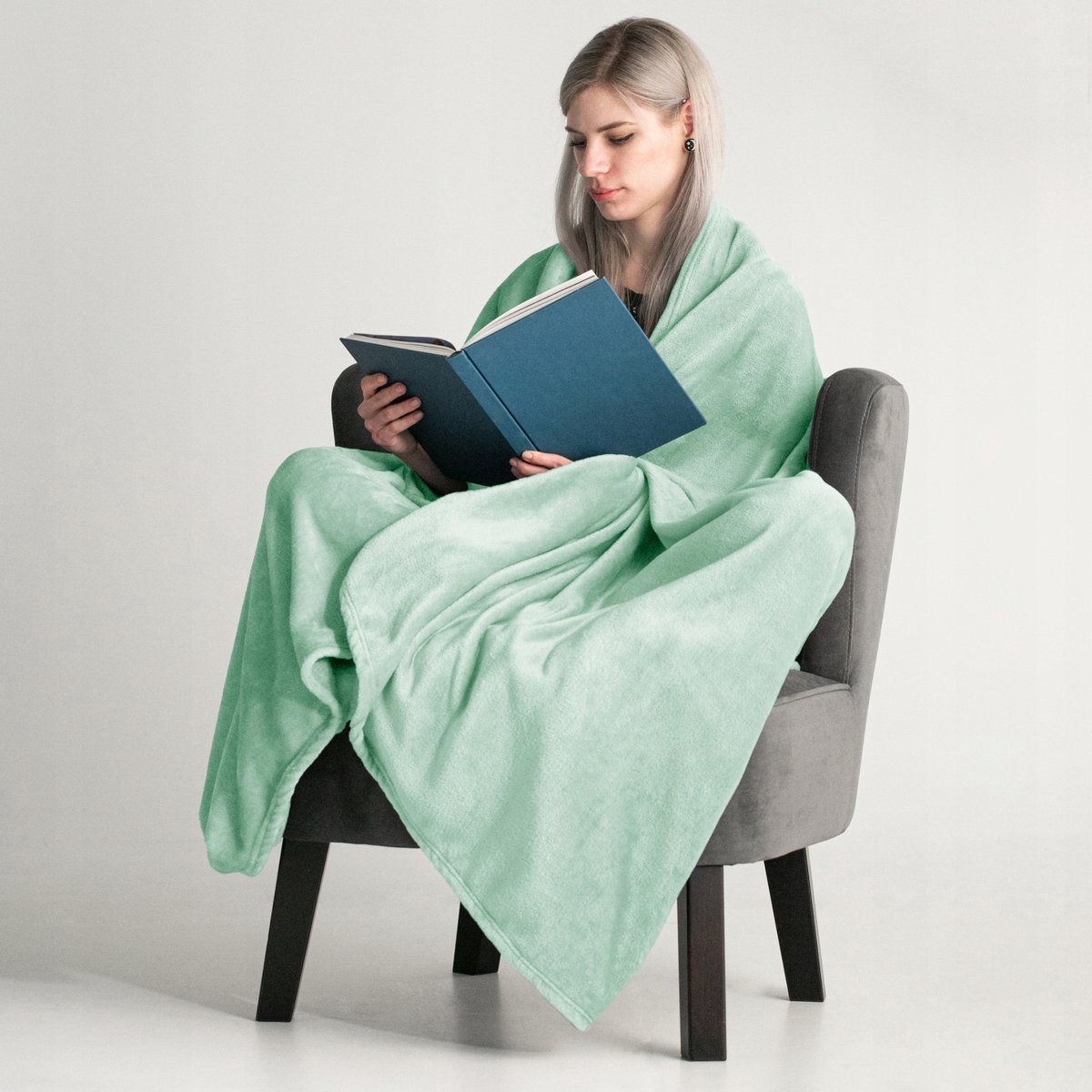 Zacht Mintgroen Dekentje 220x240cm - Zachte Plaid voor Bed & Sofa