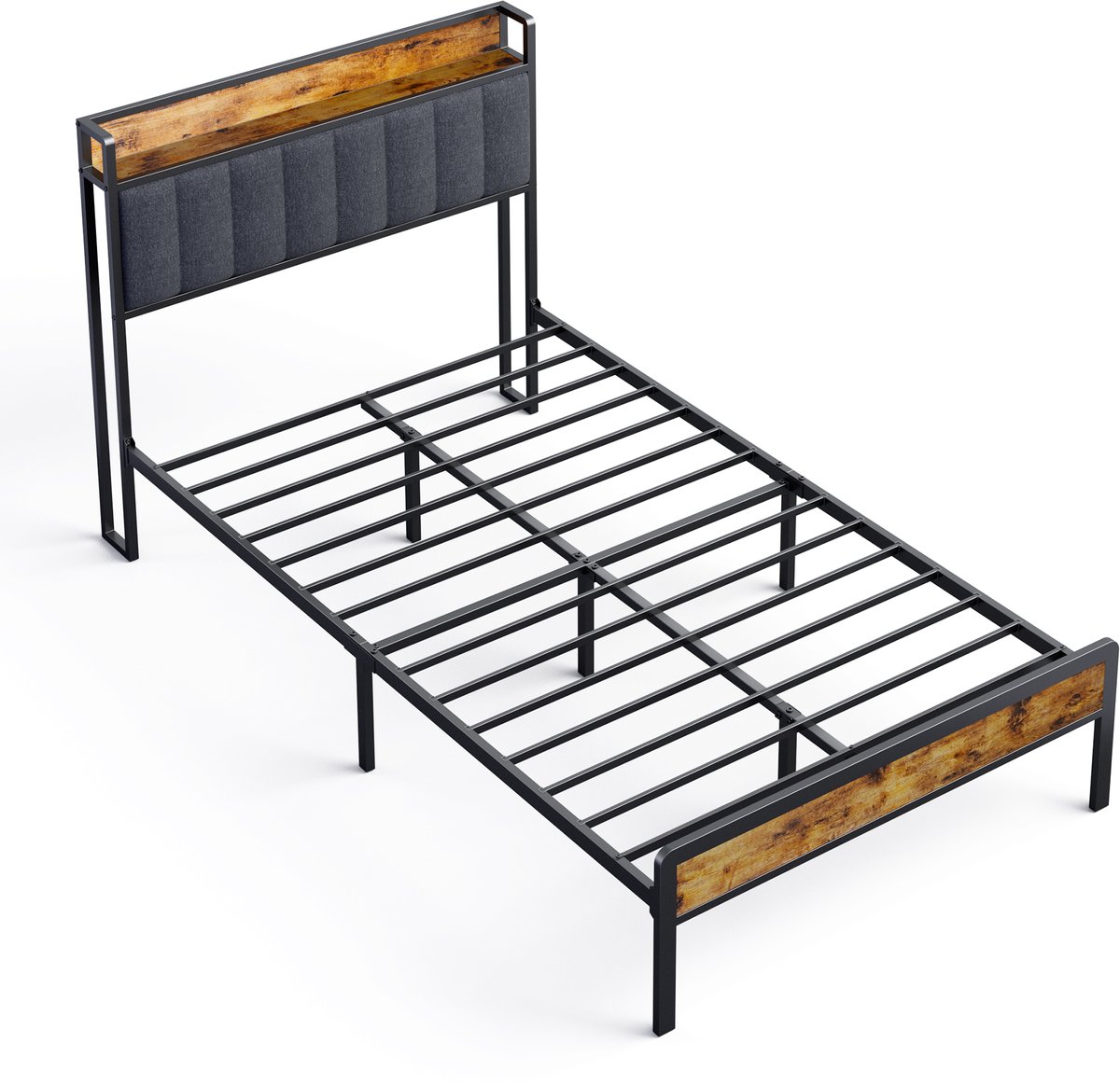 Xbro Gestoffeerd Bed 120 x 200 cm - Tweepersoonsbed met 35 cm Opbergruimte - Donkergrijs — cadeau in Cadeau-ideeën - foto 7