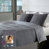 Housse de couette gaufrée – LitaLente Anthracite – 100 % Katoen – Luxe et respirante – Comprend 2 Taies d'oreiller 60 x 70 cm – Qualité hôtelière – Infroissable et résistante – Convient aux Dekbed de 260 x 220 cm