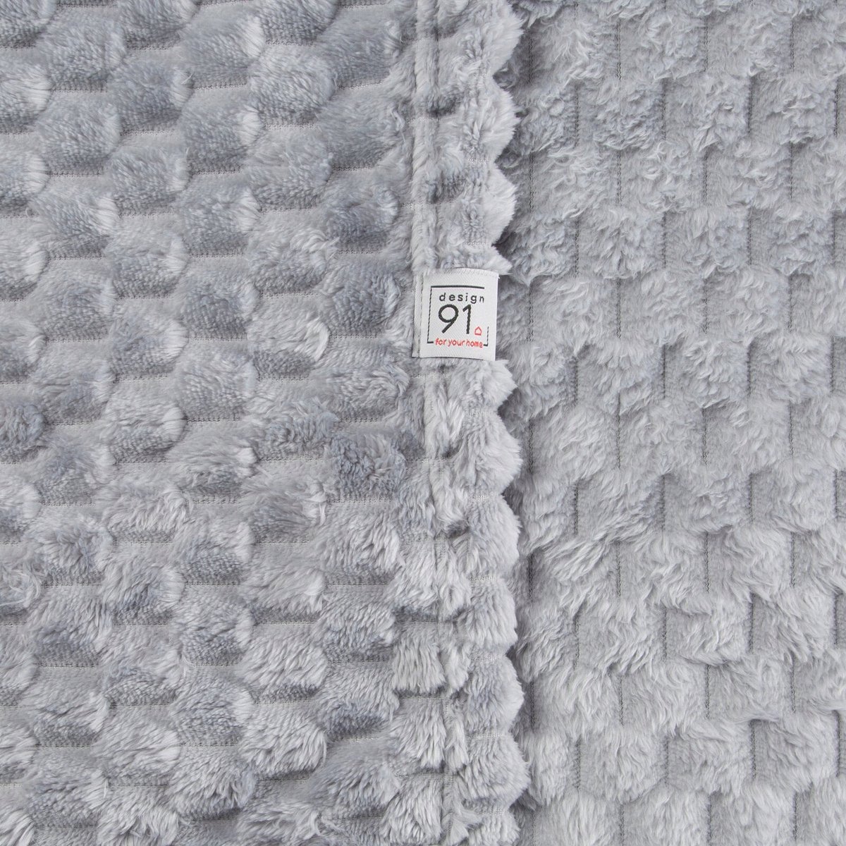 Zacht 3D Effect Plaid 200x220 cm - Zilverkleurig