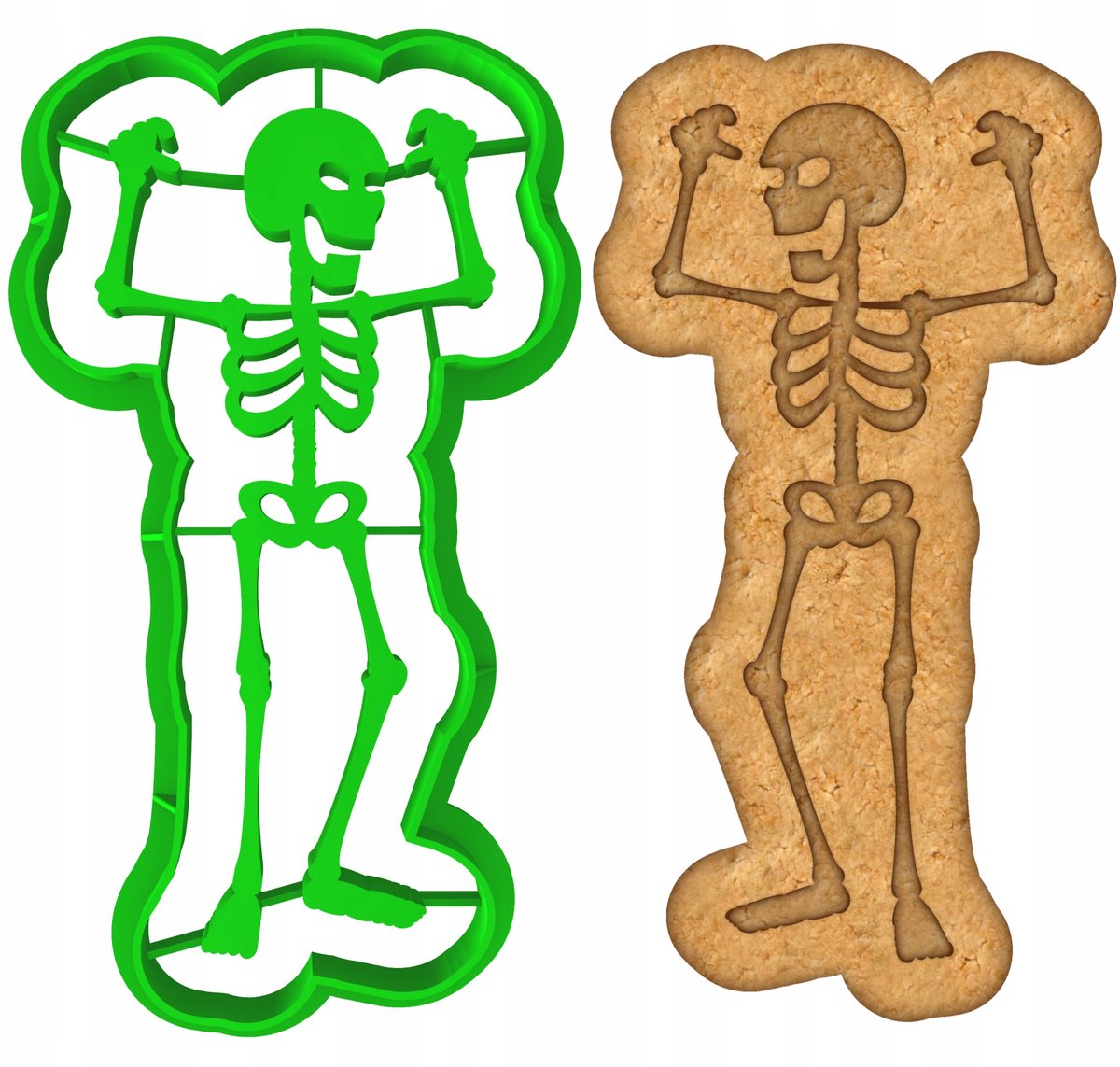 Halloween Kościotrup Koekjesvorm - Kunststof PETG, 10cm