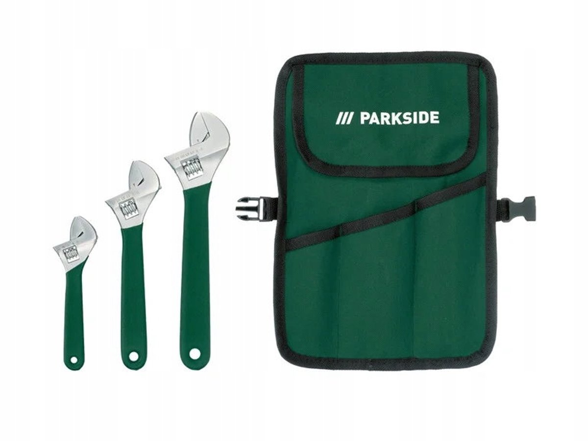 Parkside verstelbare sleutelset 3-delig met etui