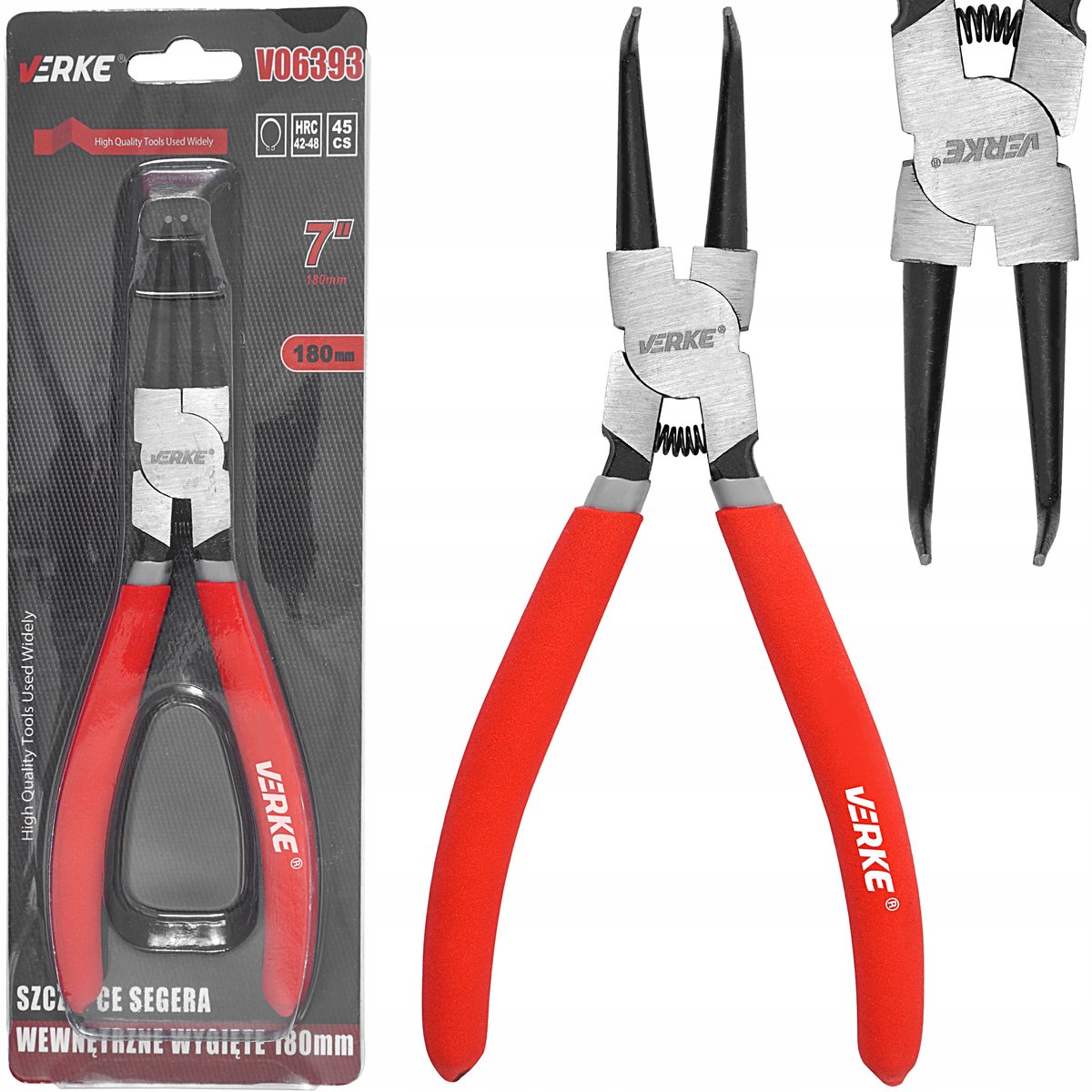Verke Interne Borgringtang 180mm Gebogen - Sterk & Duurzaam