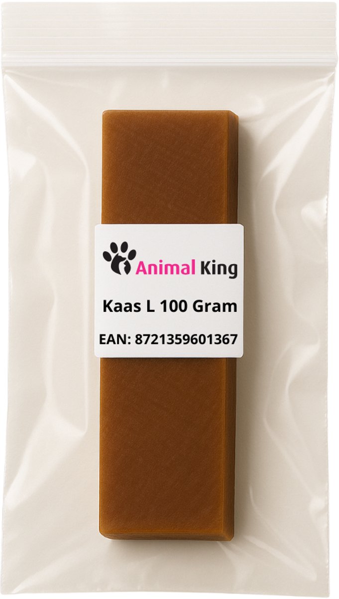Kaas Pindakaas Kauwbot Hond - De ideale Hondensnack voor Honden - Vermindert Tandplak - Lang Kauwplezier - Stinkt Niet - Animalking Staaf - Bot - Melk Kauwbot - Kauwsnack Vegan - Hypoalergeen - Maat L 100 Gram