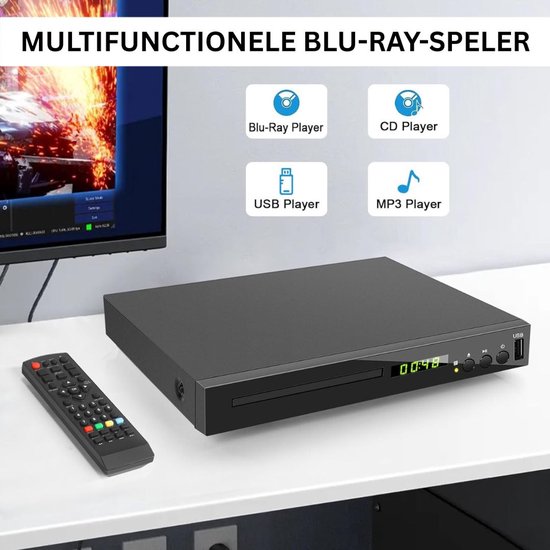 MKSS® DVD Speler met HDMI - Blu Ray Spelers - Externe DVVD Speler — afbeelding 3