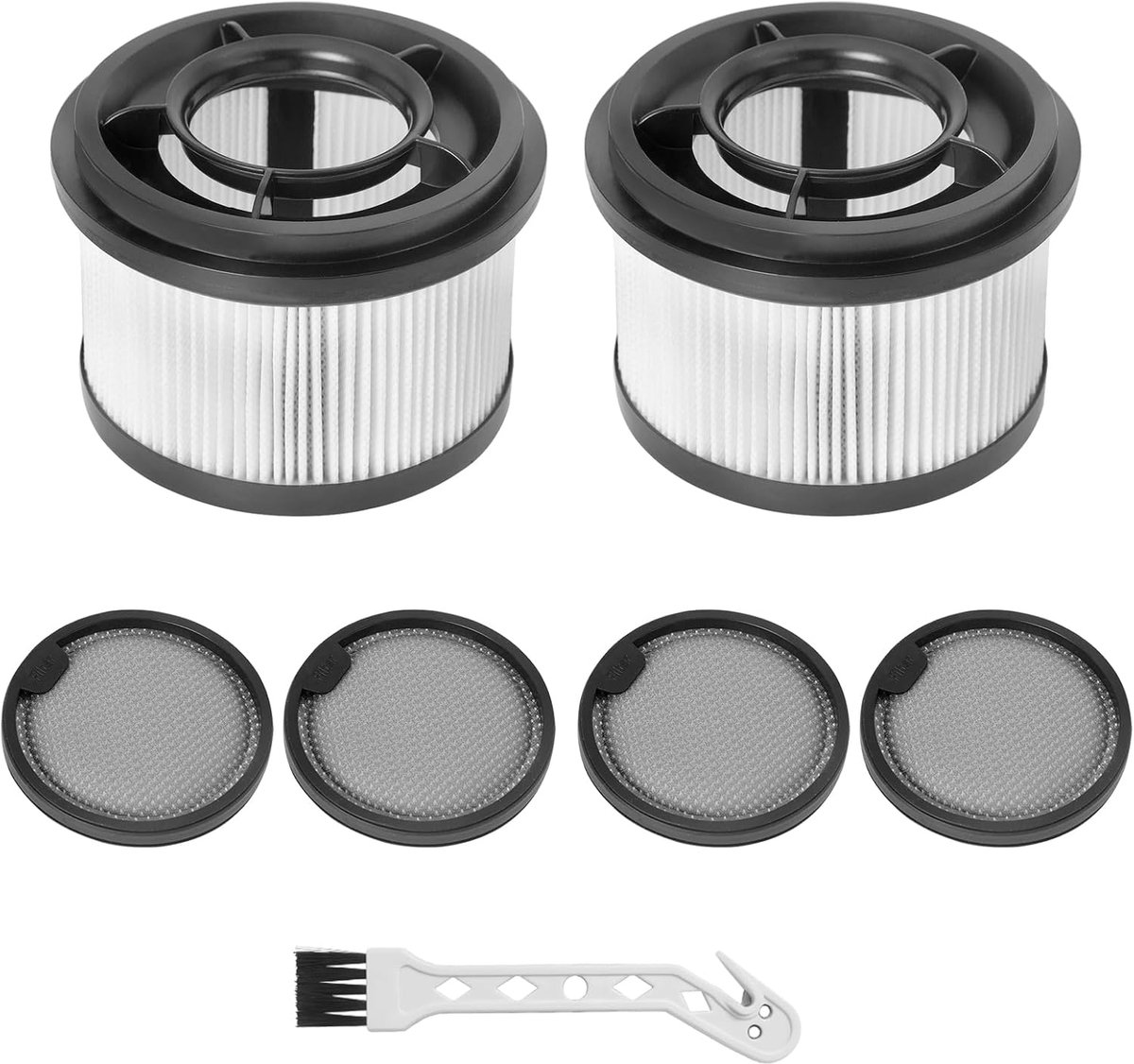 2 HEPA Filters + 4 Prefilters + 1 Frontborstel Geschikt voor Xiaomi G10 Plus/G10/G9 Plus/G9 & Dreame Z10 Station/T10/T20/T30/R10/R10 Pro/R20/R20 Pro Stofzuigers