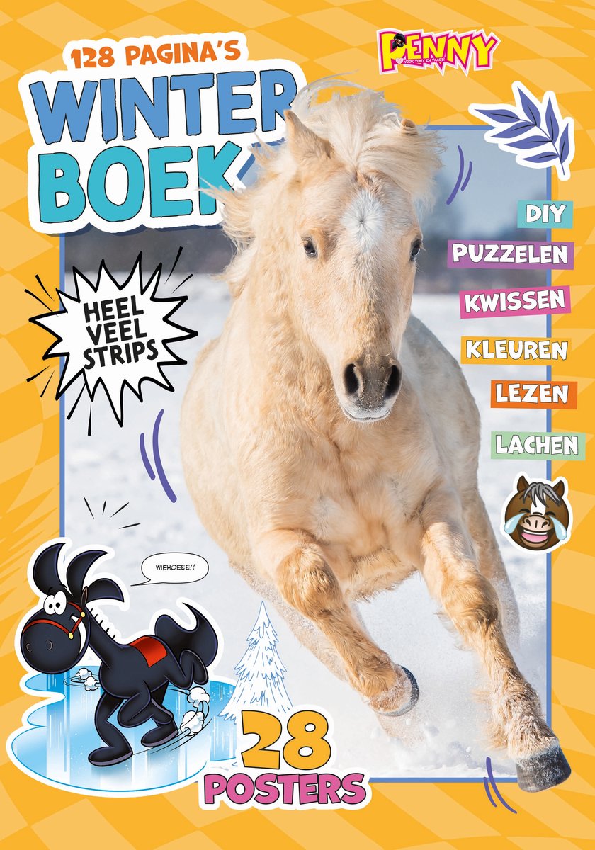 Penny Winterboek 2025 XXL - Winterboek - Doeboek - Paarden - Paard - Paarden Spullen - Paardencadeaus - Puzzels - Creatief - Tekenen - Posters - Strips - Pony - Veulen - Cadeau Meisje - Speelgoed Meisje - Meisjes