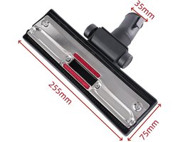 Vloerborstel - Stofzuigerborstel - vloerzuigmond - Stofzuigermondstuk - Universeel - Vloerzuigmond Stofzuigermond - 35 mm - Vervanging - Geschikt voor Bosch, Siemens, Miele, Panasonic, Rowenta, Samsung stofzuiger enz - Zwarte Metalen Onderkant