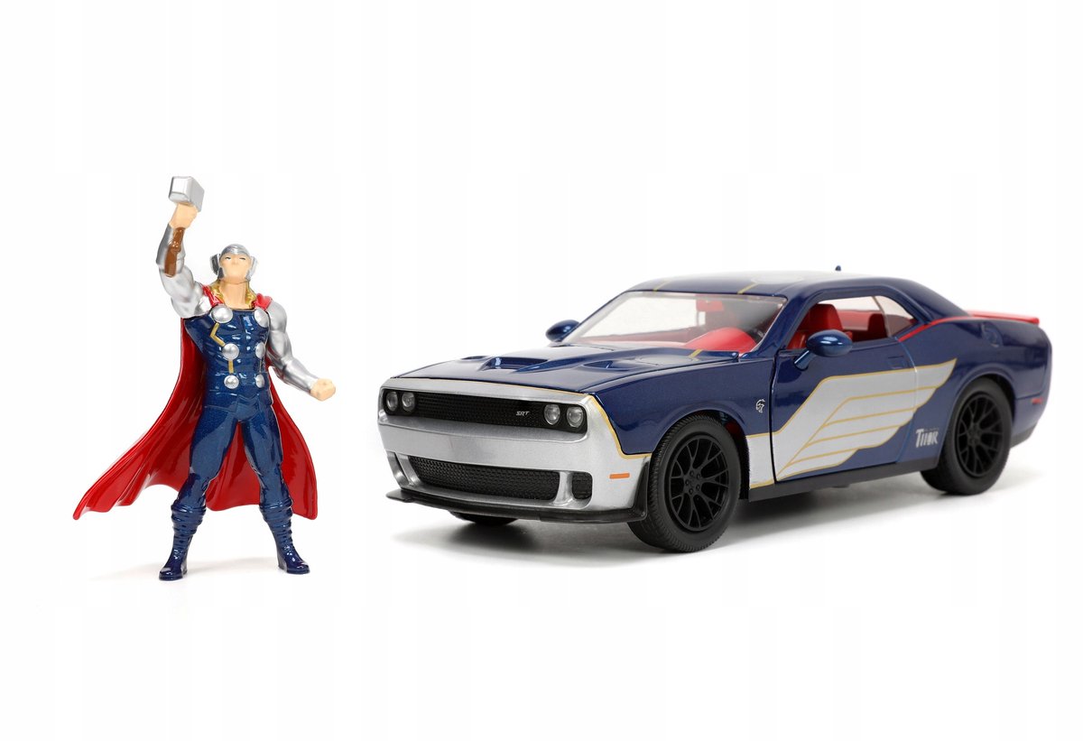 Ja Dodge Challenger SRT Hellcat 1:24 met Thor-figuur