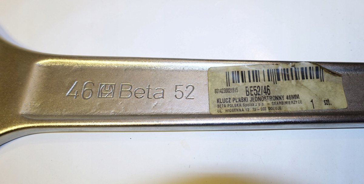 Beta Ringsleutel 46mm x 370mm - Professioneel Gereedschap