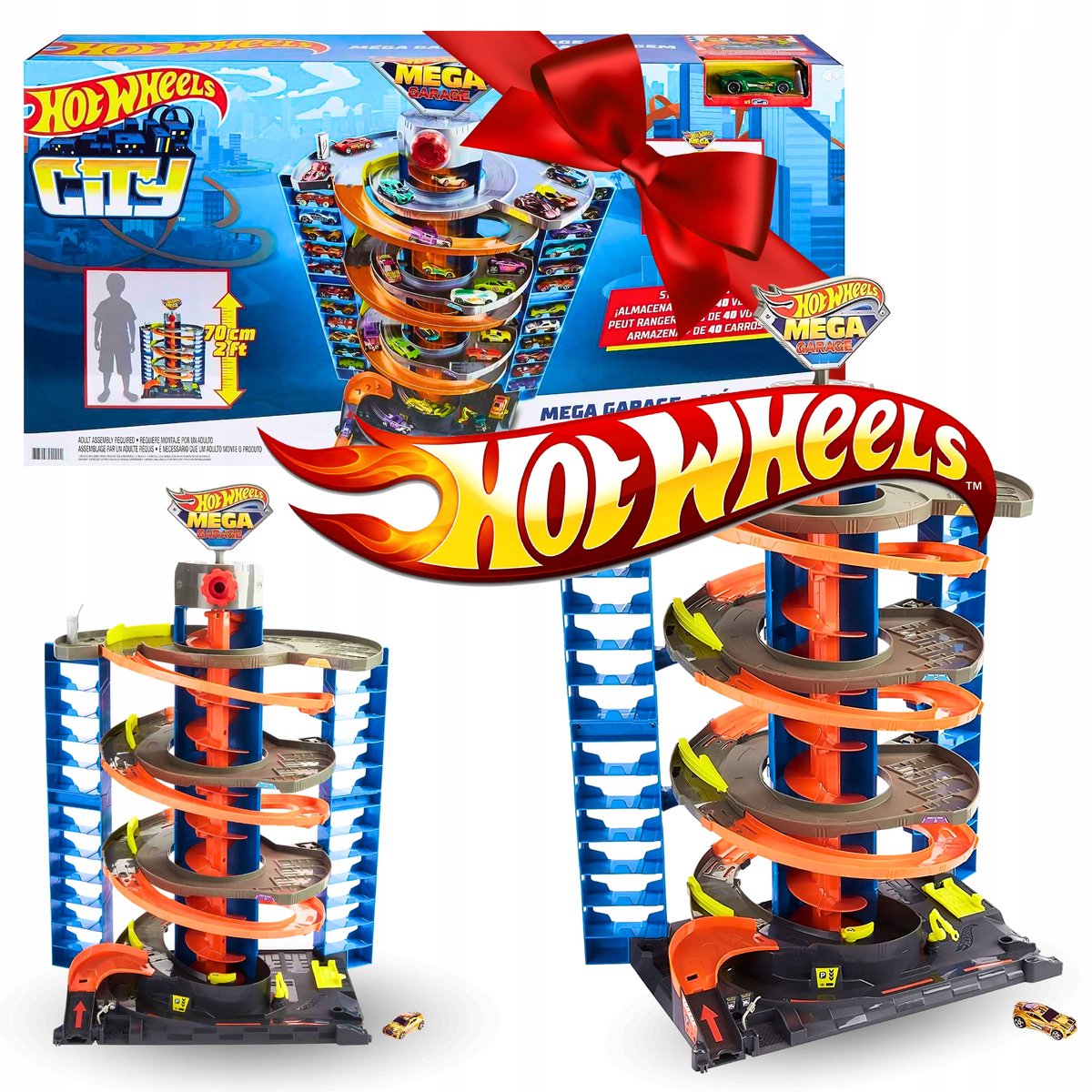 Hot Wheels City Mega Garage Speelset met Lift - 4 Niveaus