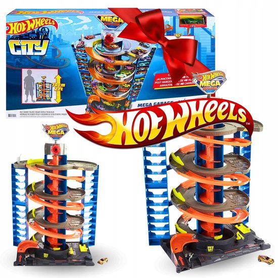 Hot Wheels City Mega Garage Speelset met Lift - 4 Niveaus