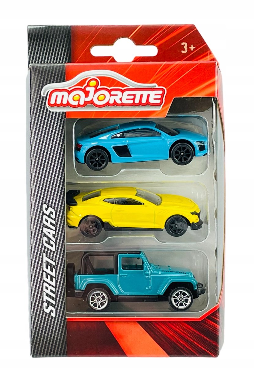 Set Majorette-straatauto's: 3 metalen automodellen