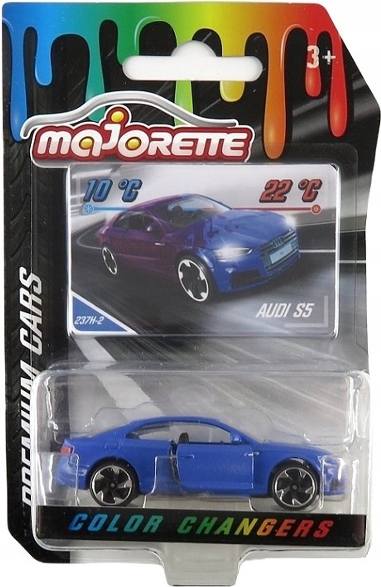 Majorette Audi S5 Color Changers Schaal 1:64 - Veranderende Kleur
