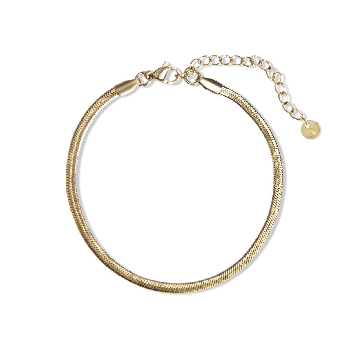 Amberz - Minimalistische snake chain armband - Slangen schakel armband goud kleurig dames - Gevuld - 3mm - Fayen