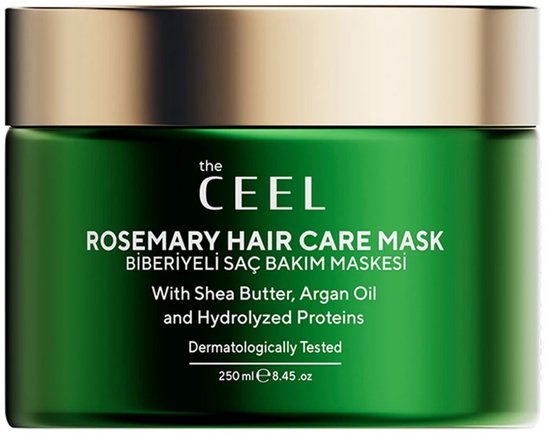 The CEEL Rozemarijn haarmasker - Voedend & herstellend - Voor sterke en stralende haren - Glans en anti-pluis effect 250 ml