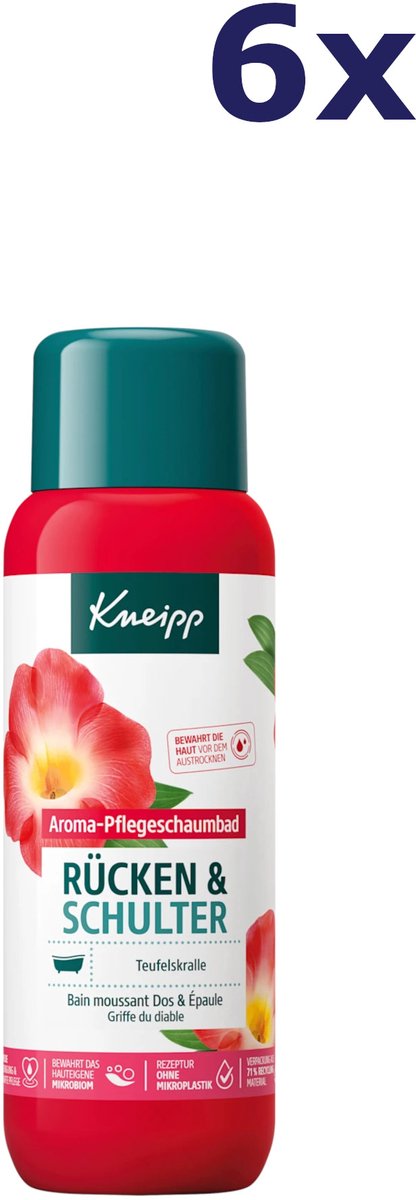 6x Kneipp Rug & Schouder Aroma Care badschuim 400 ml