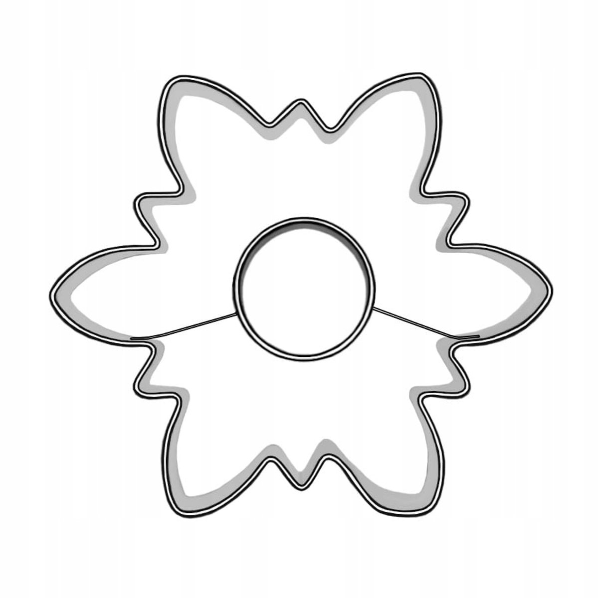 Bloemkoekjesvorm Edelweiss 4,2 cm met gat - metaal