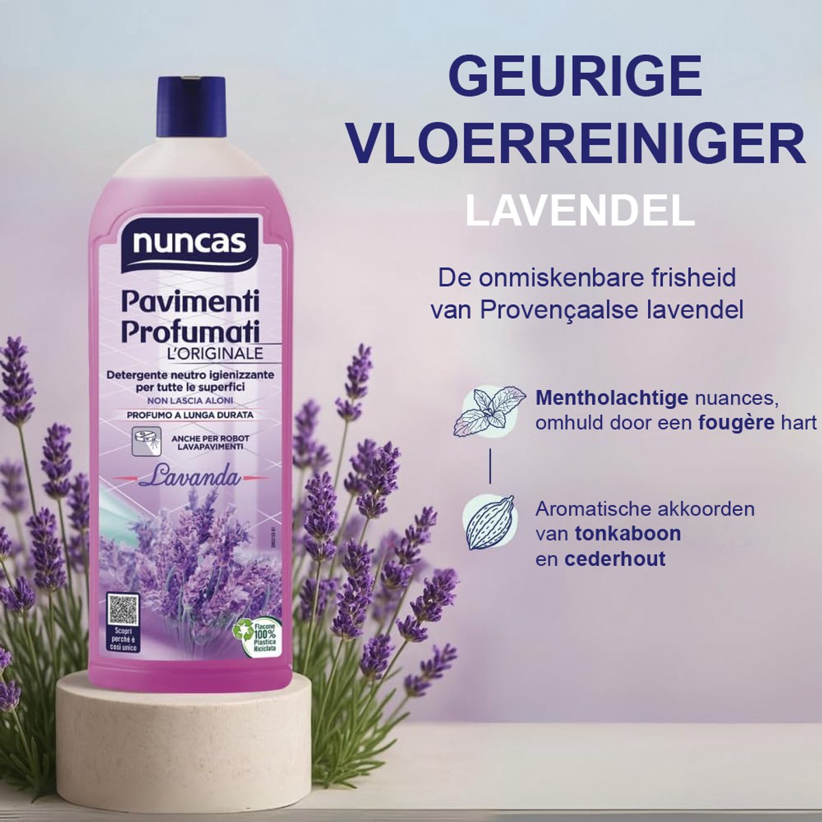 nuncas 1000ml reinigingsmiddel - met lavendel geur - Geschikt voor dweilrobot Roborock en iRobot Roomba Braava Jet M6 schoonmaakmiddel – foto 3