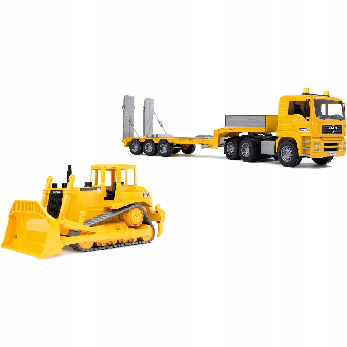 Bruder MAN TGA Vrachtwagen met CAT Bulldozer Speelgoed Set 01628