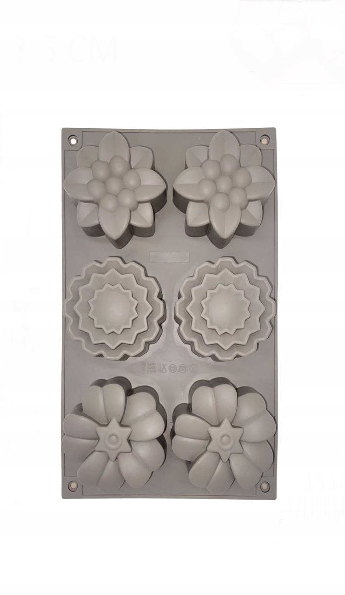 Siliconen Bakvorm voor Cupcakes - Bloemvorm