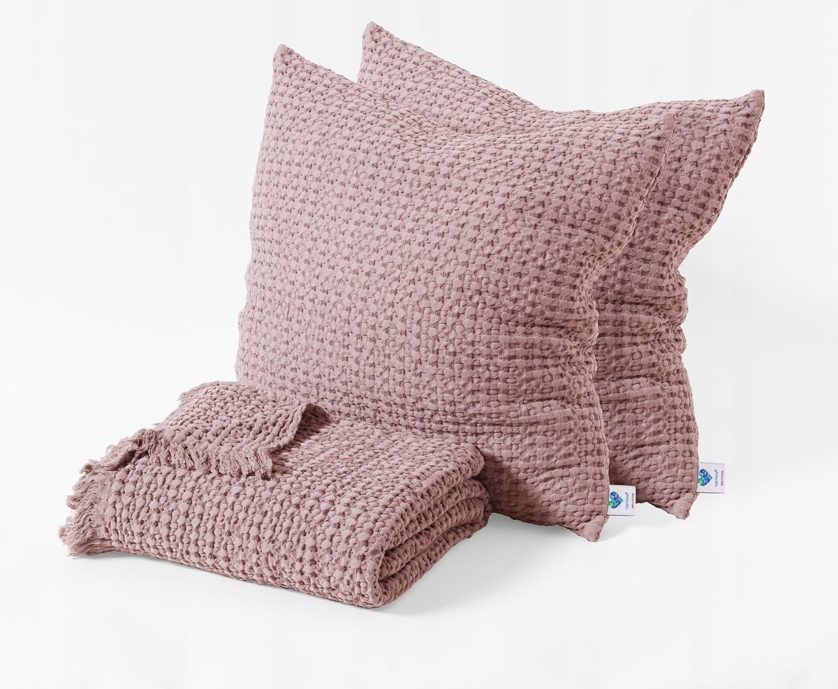Vital Home Katoenen Bedsprei/Plaid Roze 180x240 cm