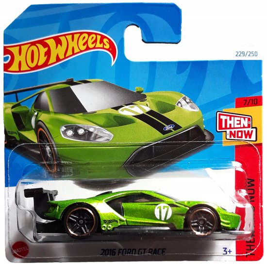 Hot Wheels 2016 Ford GT Race Groen 229/250 Toen en nu 7/10 2024