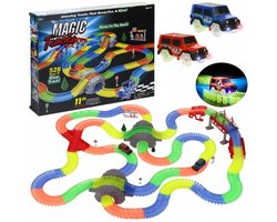 Glow-in-the-Dark Racebaan met 528 Delen en 2 Auto's