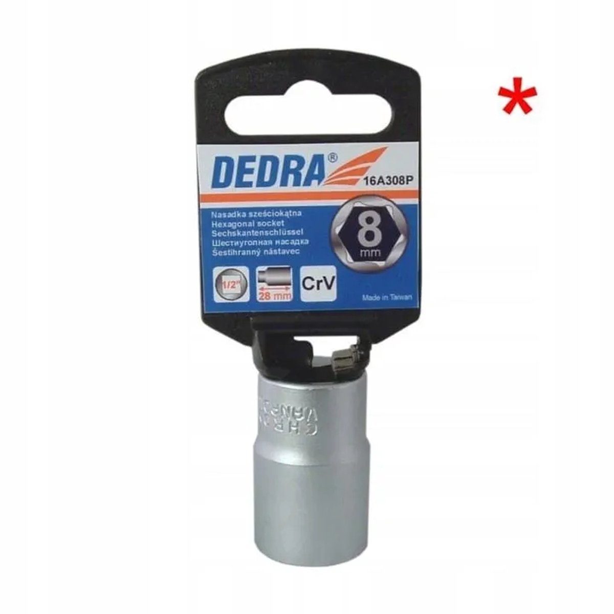 DEDRA Doplagssleutel 1/2" 25mm Zeskant - CrV Staal
