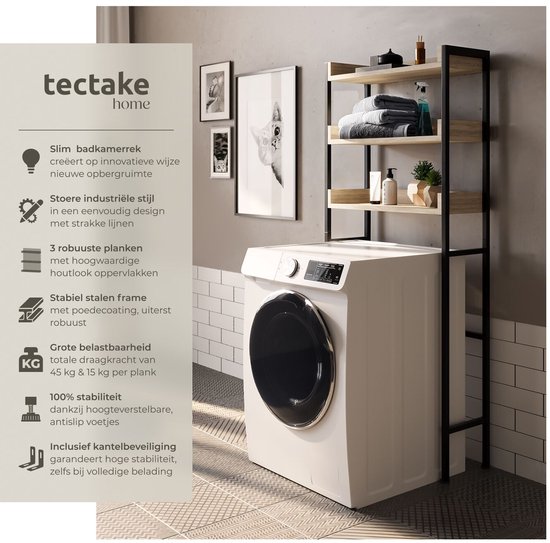 Toiletmeubels - Eikenbruin - Design - 3 planken
