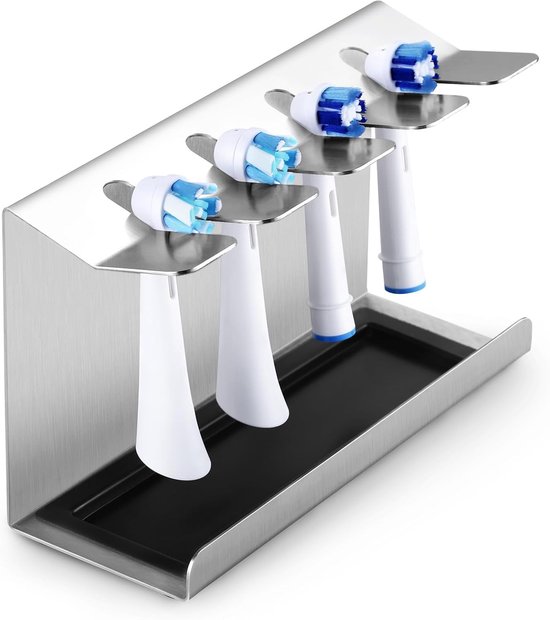 Relsy Compatibel voor Philips/Compatibel voor Sonicare elektrische tandenborstelhouder, eenvoudige montage zwarte Philips-tandenborstelhouder voor badkamer, aluminium metalen vrijstaande borstelhouder