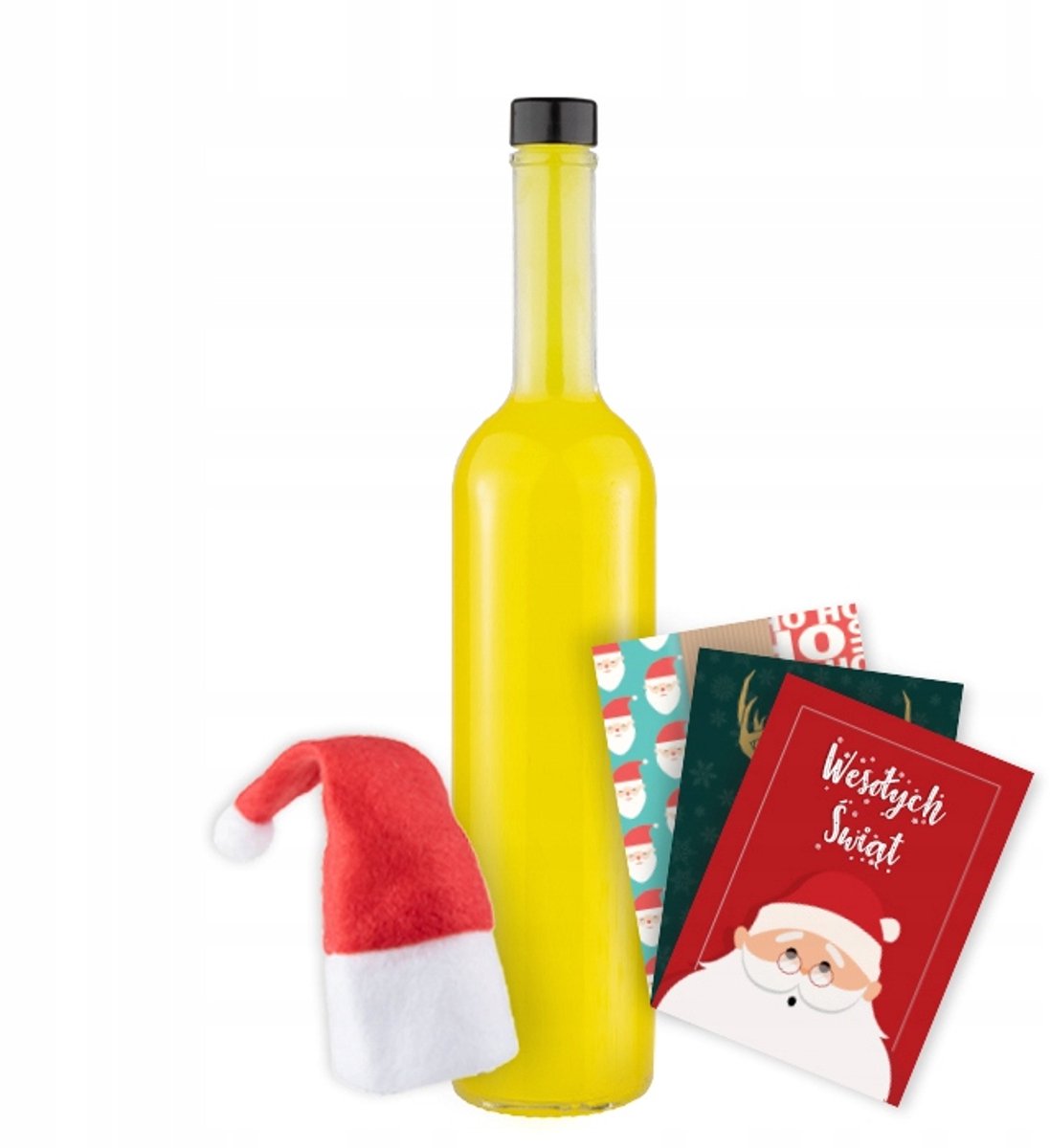 Kerstset: Futura fles 500ml met dop, kerstmuts & label