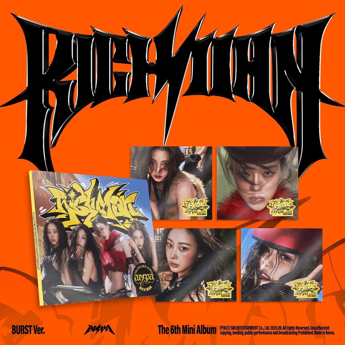 Aespa - The 6th Mini Album 'Rich Man'_Burst (CD) (GROUP Version)