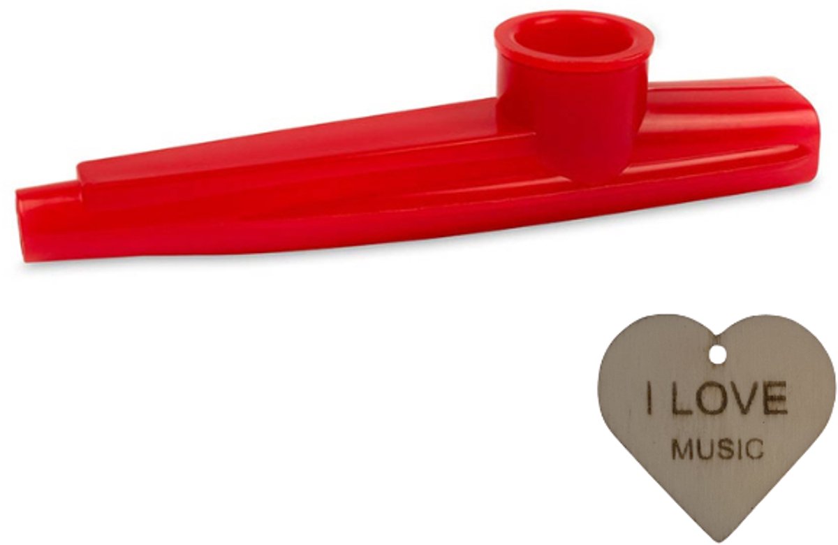 Cascha kazoo rood – lichtgewicht muziekinstrument + Specter sleutelhanger