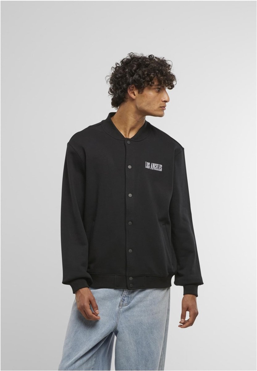 Mister Tee Los Angeles EMB Heavy Tonal College jacket M Zwart
