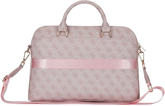 Guess PU 4G Triangle Logo Laptoptas voor 13/14/15 inch - Roze