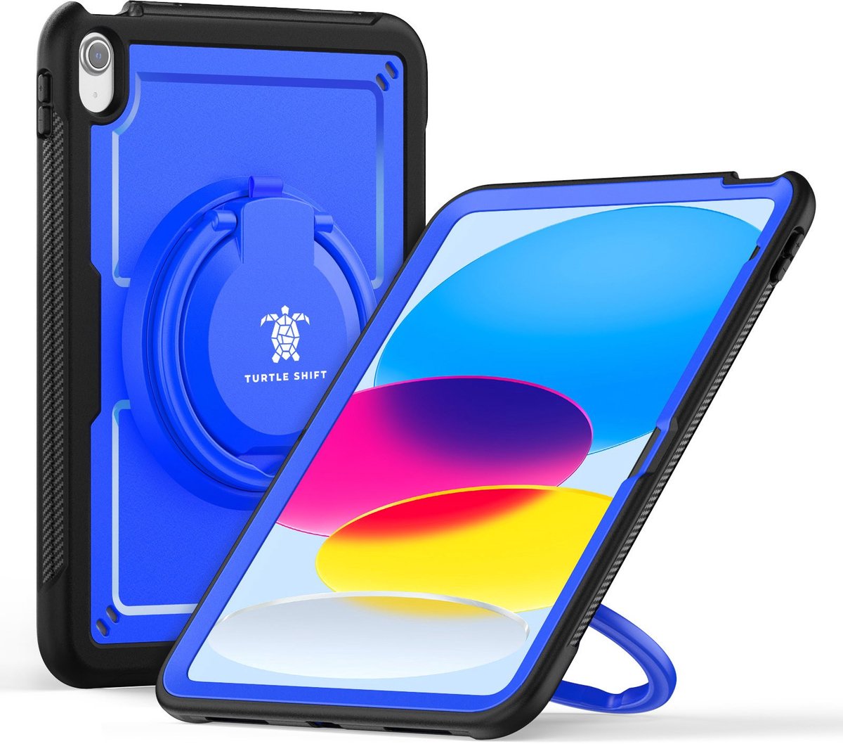 Turtle Shift Hoes - Geschikt voor iPad 11 (A16) en iPad 10 - Hoes met screen protector - Uitklapbare standaard - 10.9 inch - Blauw