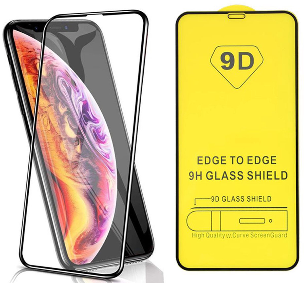 2x Premium 9D Gehard Glas Full-Cover Screenprotector – Geschikt voor iPhone 16 pro max