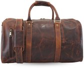 Fana Bags Leren Weekendtas Bruin - Reistas & Sporttas Echt Leer - Luxe Duffel Bag - Handgemaakte Weekender