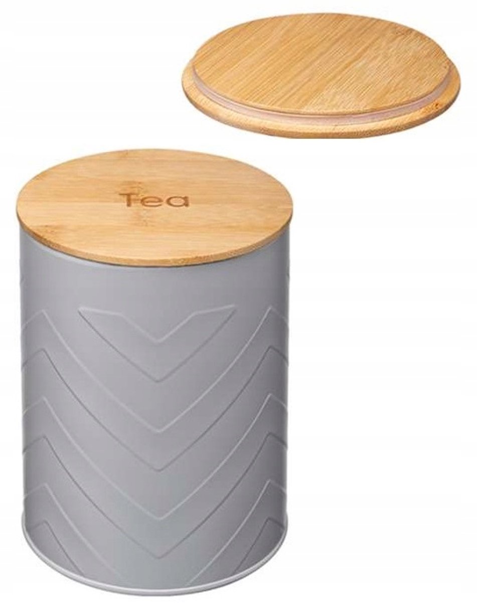 Gomero theepot grijs mat met bamboe deksel - 1.4L