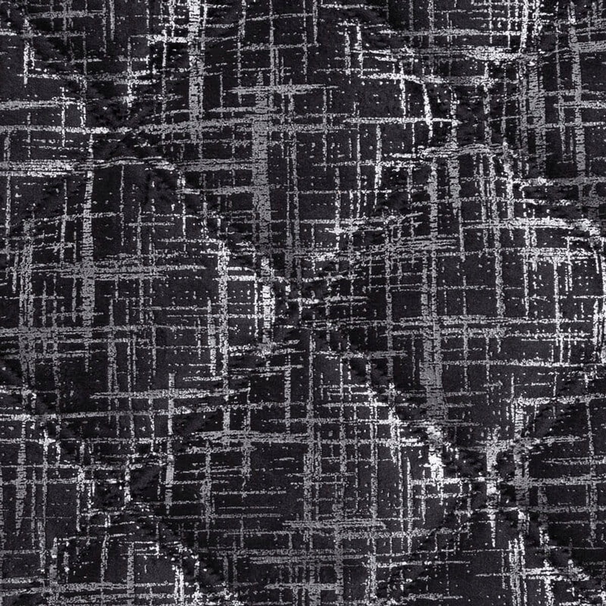 Gewatteerde plaid BLINK 6 Zwart 170x210 cm - Luxe velours