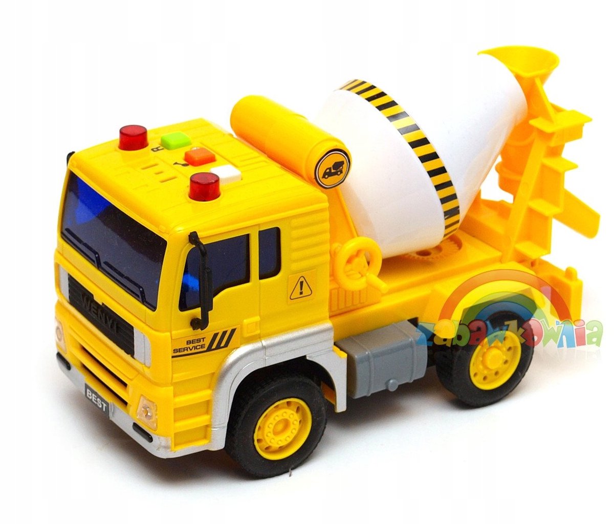 Betonmixer Vrachtwagen met Geluid en Licht, Pull-Back Actie