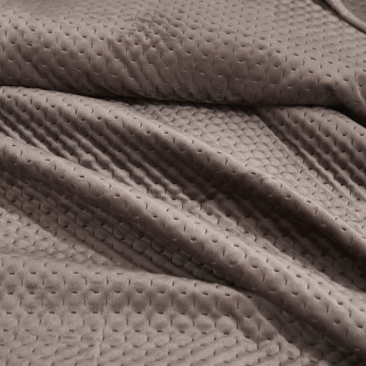 Maya Velours Dekbedovertrek 160x220 cm Gekruld Bruin