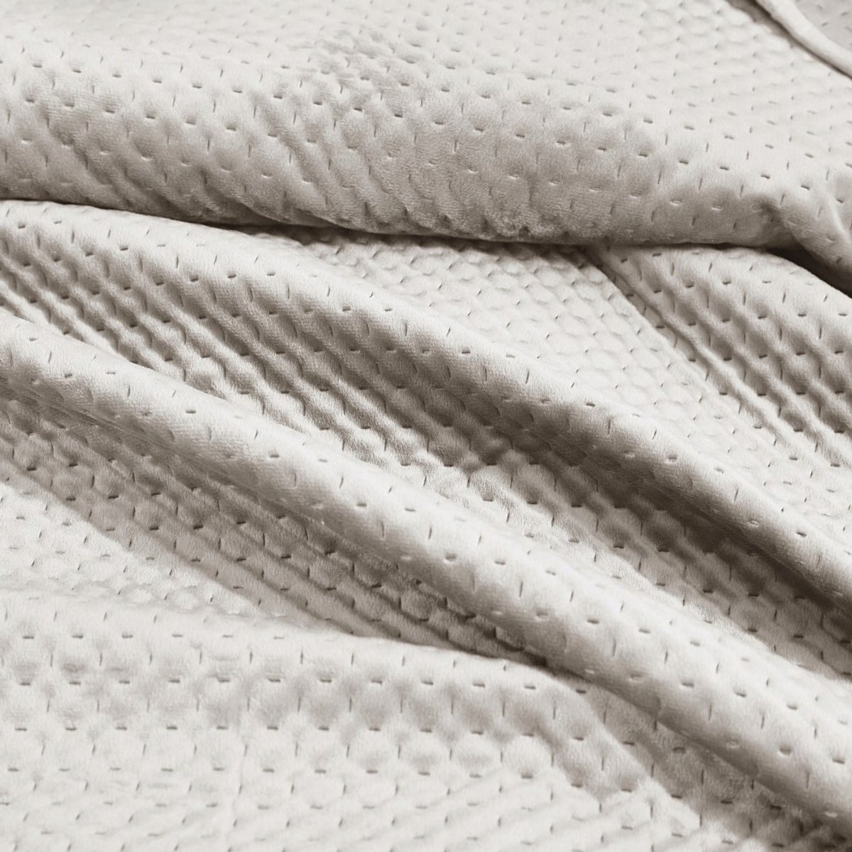 Luxe Velours Plaid 80x160 cm Maya - Geometrisch Beige