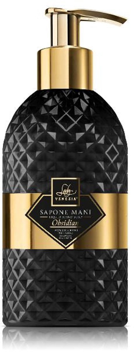 Lady Venezia Handzeep Collectie Obsidian cederhout en zwarte peper 500 ml