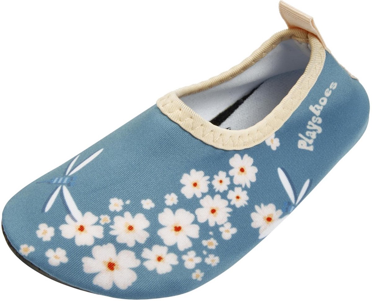 Playshoes kinderschoenen om op blote voeten te dragen met bloemetjes 174930