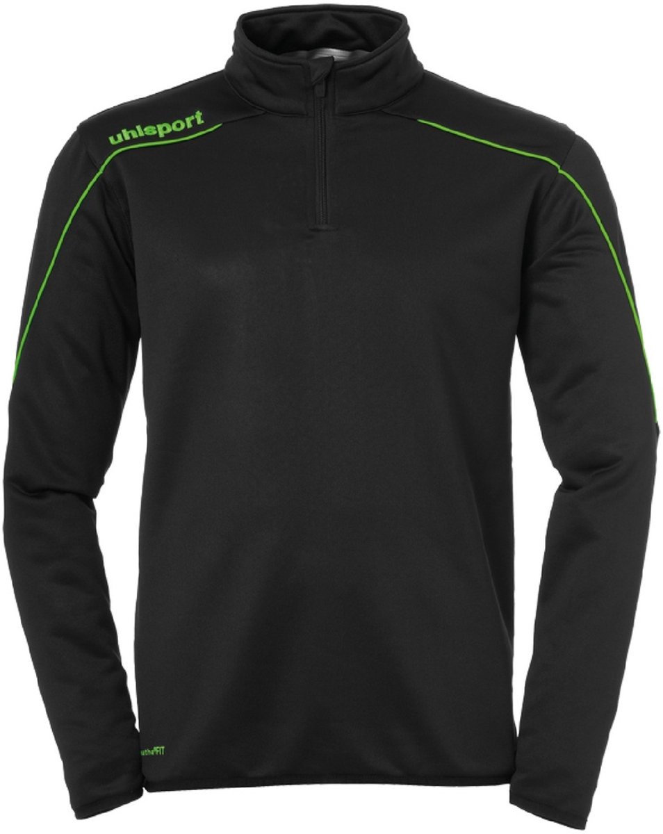Uhlsport Kinder Trainingsjacke Stream 22 1/4 Zip Top 1002203 Schwarz/Fluo Grün-116